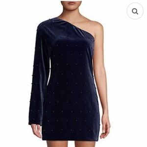 RtA Midnight Blue One Shoulder Mini Dress